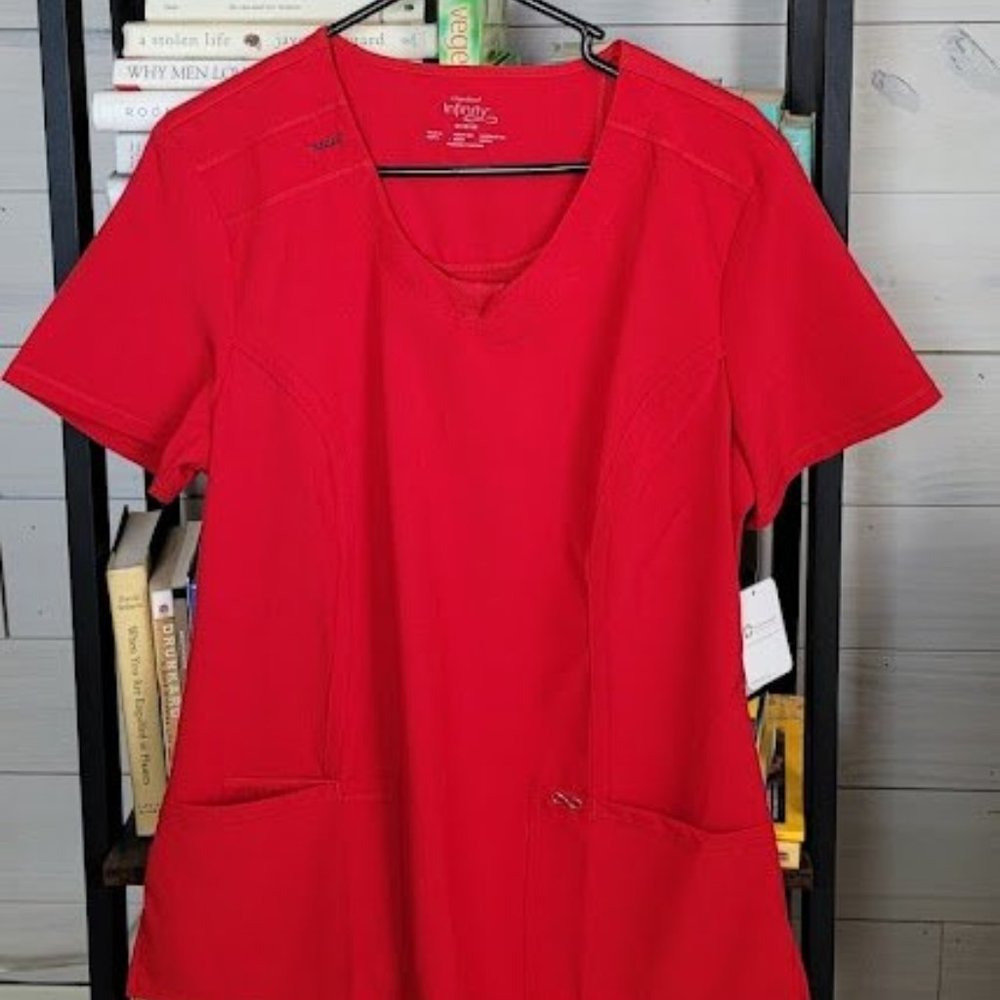 SOLD Cherokee Infinity Red Scrub Tops (5 total)
